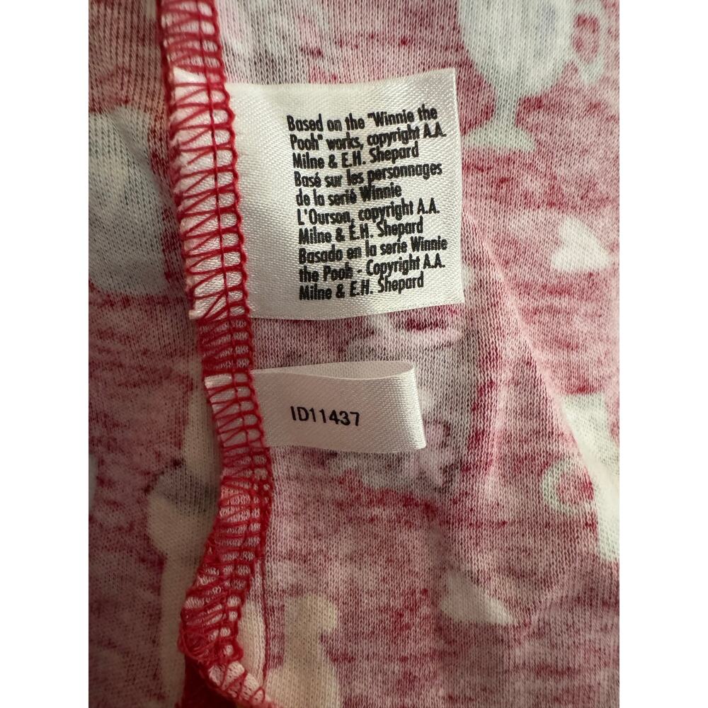 NOS NWT VTG 90s Disney Store Winnie The Pooh “Pooh Cocoa” Pajama Set Medium Red - Picture 11 of 15